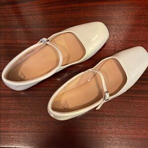 White Mary Jane Flats